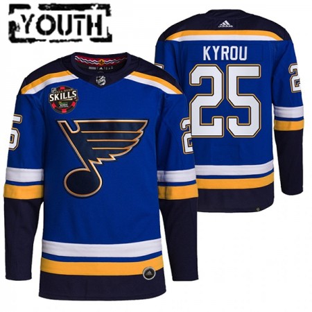 Kinder Eishockey St. Louis Blues Trikot Jordan Kyrou 25 2022 NHL All-Star Skills Authentic